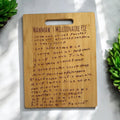 Taking a loved one's hand written recipe and turning it into a cherished cutting board.